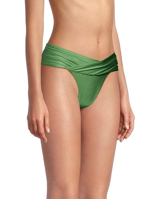 JADE Swim Green Alina Crisscross Bikini Bottoms