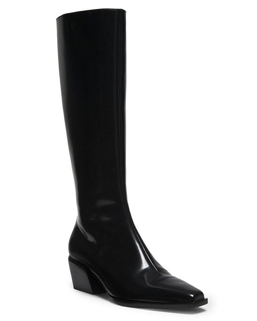 Rag & Bone Black Joni Leather Knee-High Boots