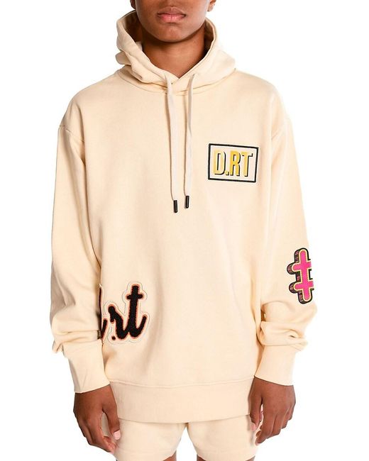 D.RT Natural Hashtag Logo Graphic Hoodie for men