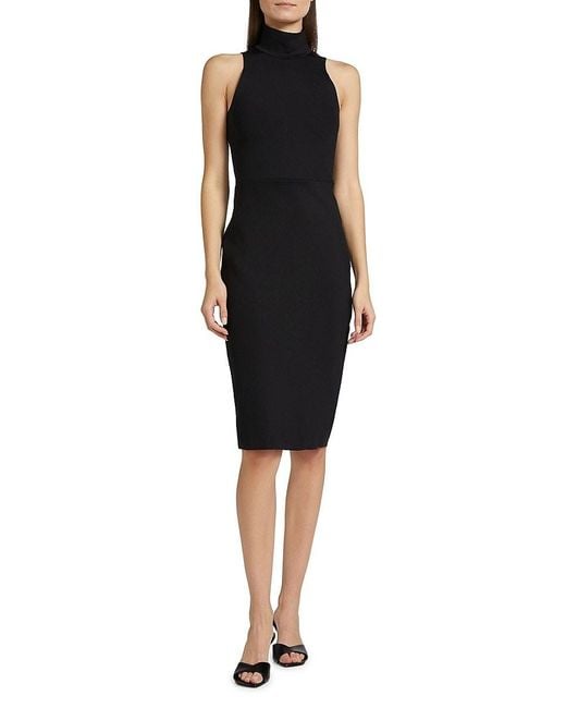 Commando Black Neoprene Turtleneck Dress