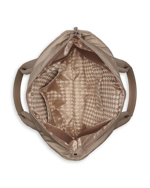 Karl Lagerfeld Natural Voyage Quilted Nylon Tote Bag