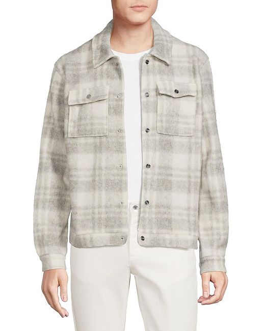 Reiss Titan Plaid Shirt Jacket in Grey Lyst UK