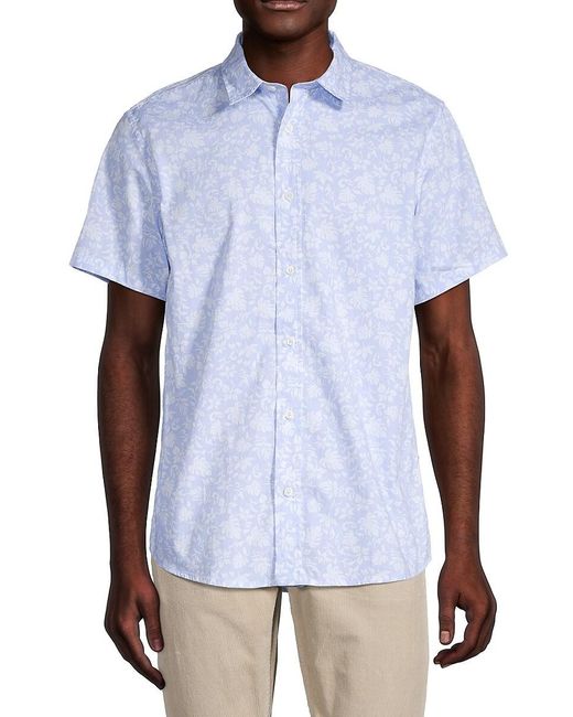Slate & Stone Foliage Short Sleeve Button-down Shirt in Blue for Men | Lyst