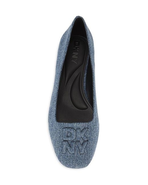 DKNY Blue Darianne Logo Ballet Flats