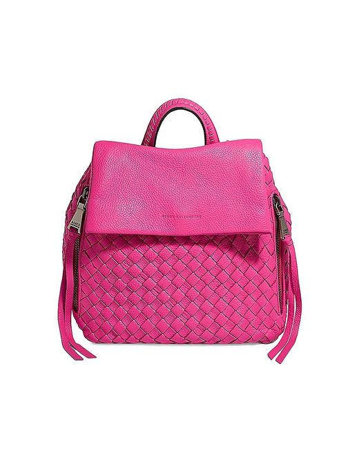 Aimee Kestenberg Pink Bali Textured Leather Backpack