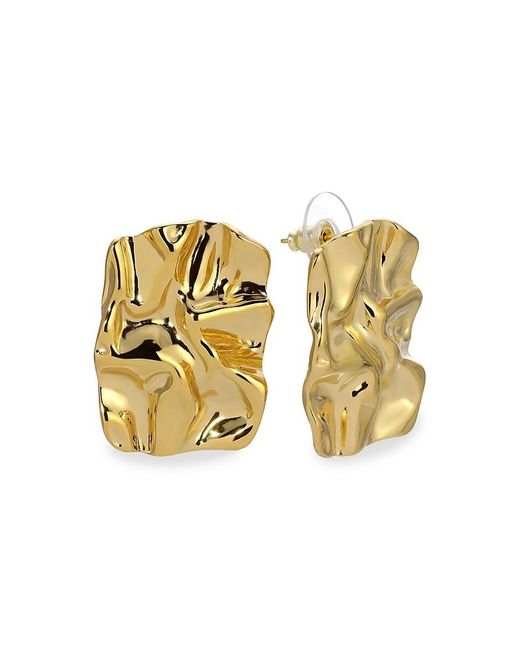 Eye Candy LA Metallic Luxe Zahra 14K Goldplated Stud Earrings