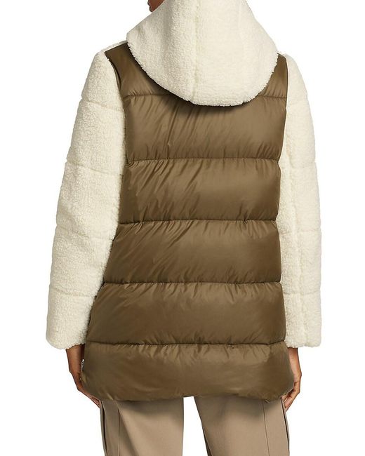 Mercer Collective Natural Milan Sherpa & Nylon Coat