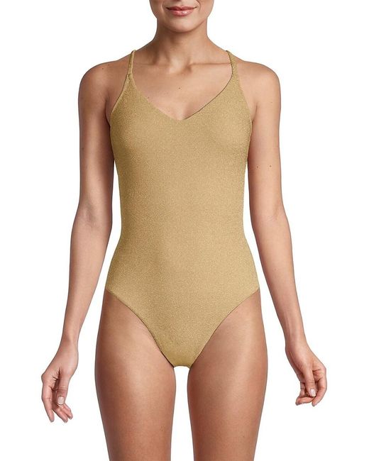 PQ Swim Metallic Aphrodite Onepiece Swimsuit in White Lyst