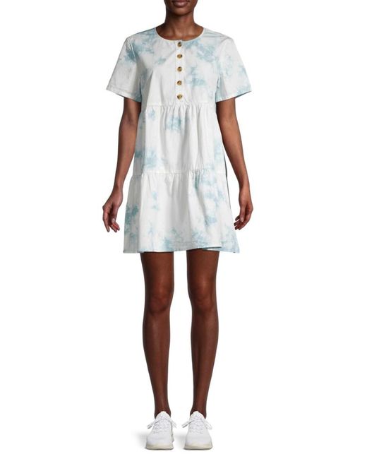 white cotton dress for tie dye