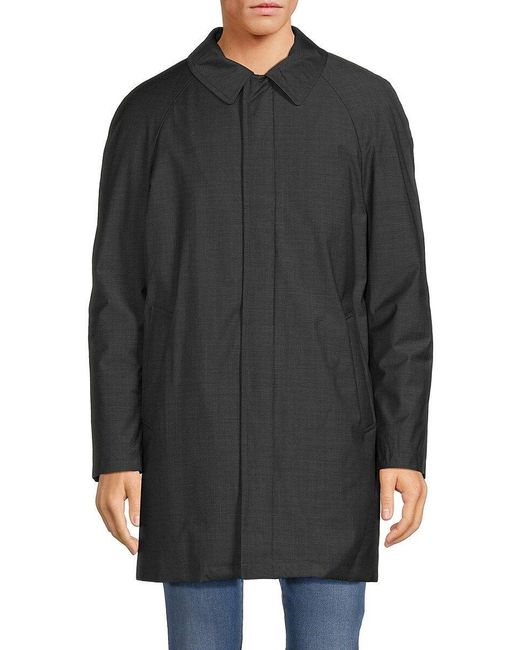 Cardinal Of Canada Solid Wool Coat in Gray for Men Lyst