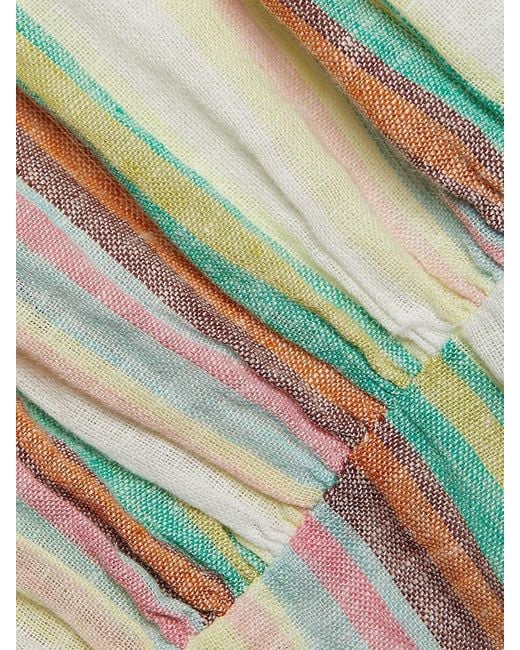 Rails White Augustine Stripe Linen-Blend Minidress