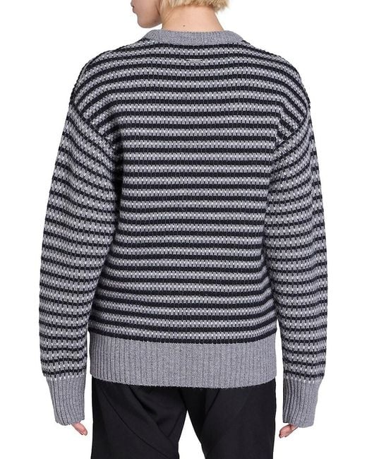 J.W. Anderson Gray Wool Striped Jumper