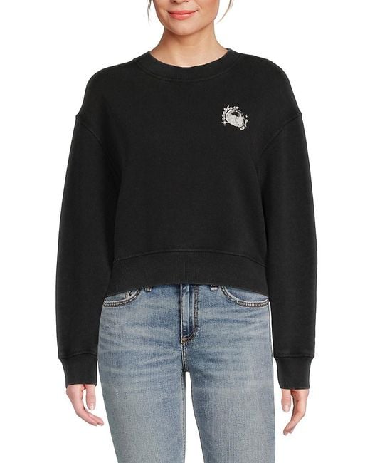 Rag & Bone Black Vintage Terry Disco Sweatshirt
