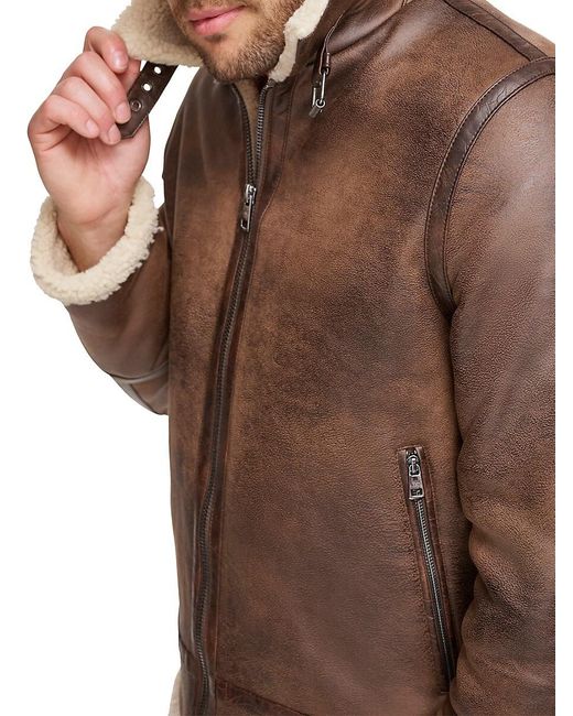 Faux shearling on sale jacket for men