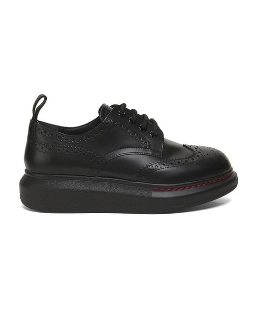 Alexander McQueen Black 40Mm Leather Brogues