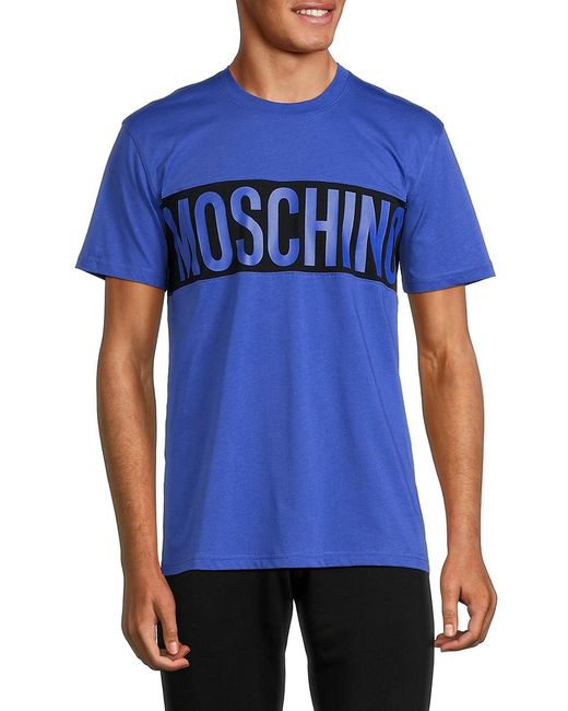 Moschino Blue Logo Tee for men