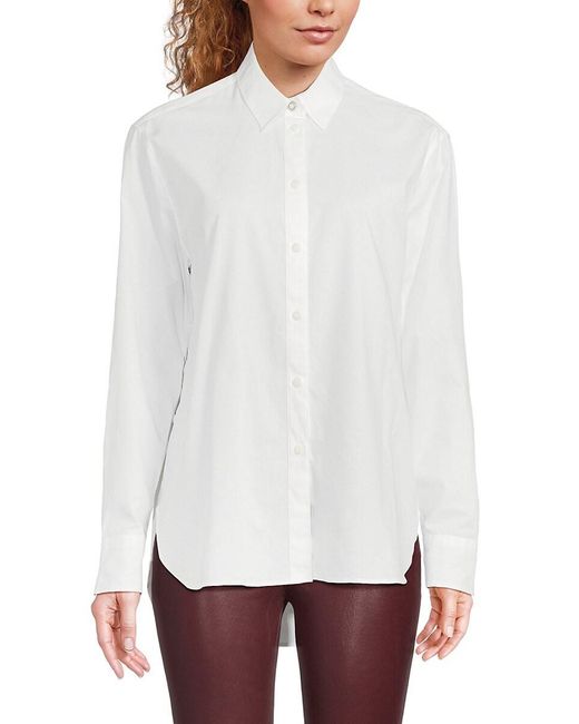 Rag & Bone White Monty Cotton Button-Front Shirt