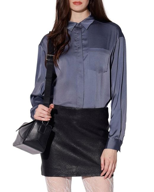 Walter Baker Blue Bella Satin Shirt