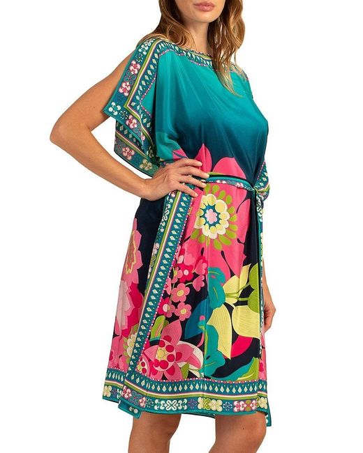 Trina turk glitterati store silk dress