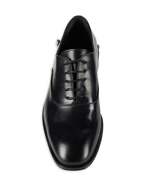 Roberto Cavalli Black Leather Oxford Shoes for men
