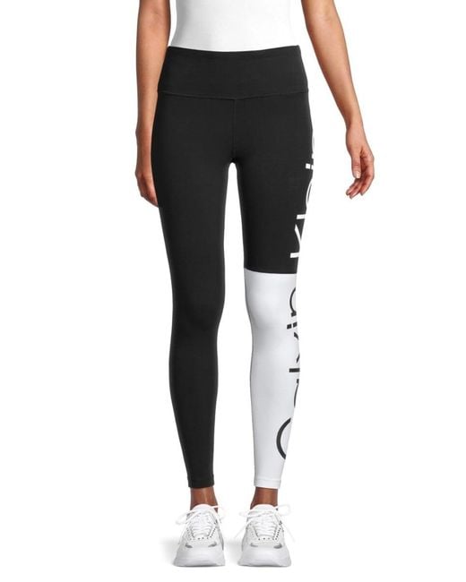 Calvin Klein Performance Womens High Waisted Logo Leggings