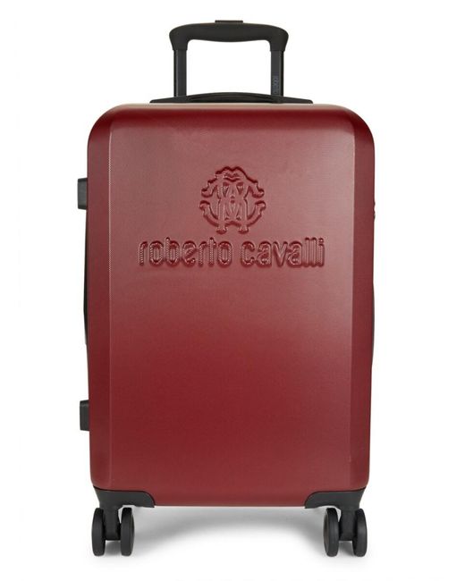 Roberto Cavalli Red Women's Carry-on Hardshell Luggage - Burgundy