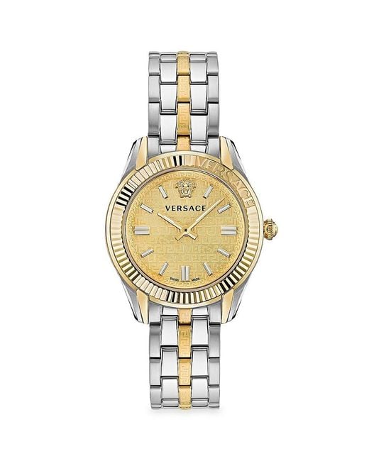 Versace Metallic Stainless Steel Bracelet Watch/42Mm