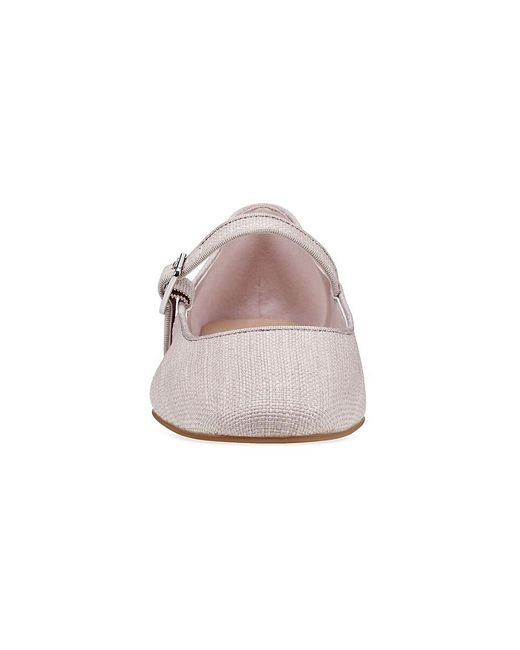 Marc Fisher White Lailah Textured Mary Janes