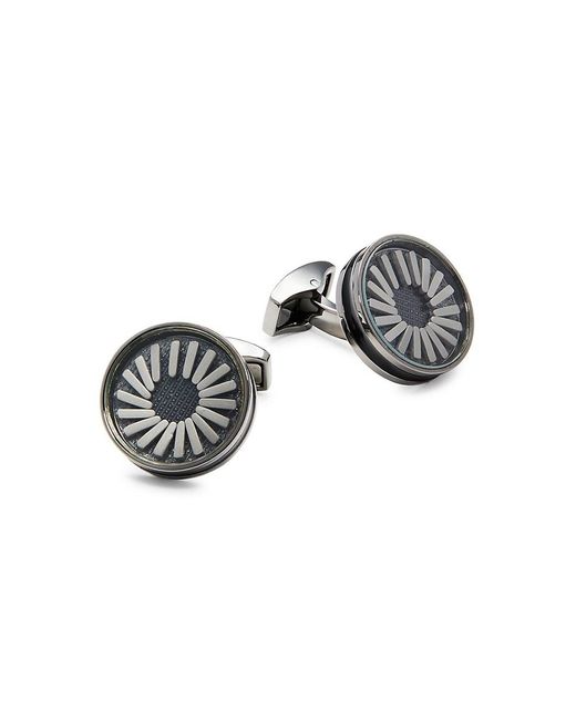 Tateossian Gunmetal-plated Engineered Pin Cufflinks in Grey | Lyst UK