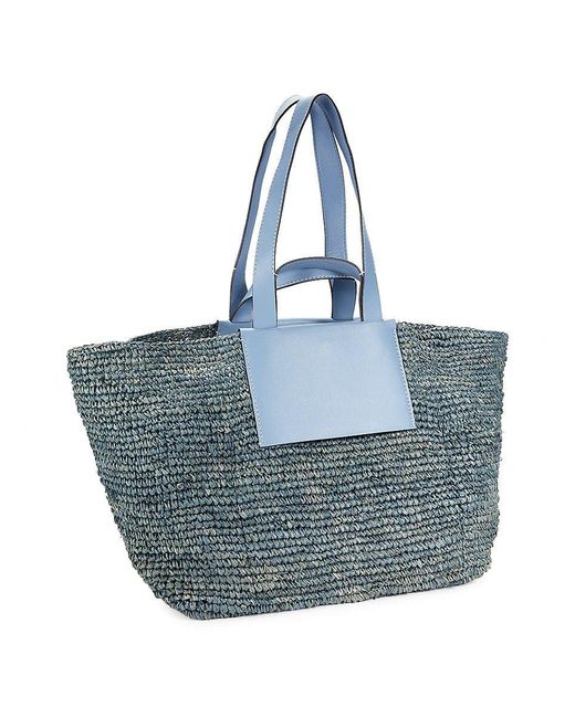 Proenza Schouler Extra Large Morris Raffia Tote in Blue Lyst