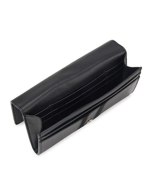 Furla Black Leather Long Wallet