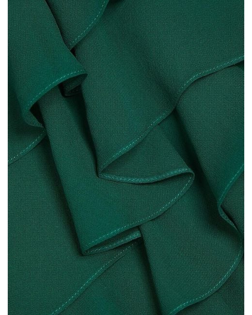 Jason Wu Green Silk Chiffon Ruffled Minidress
