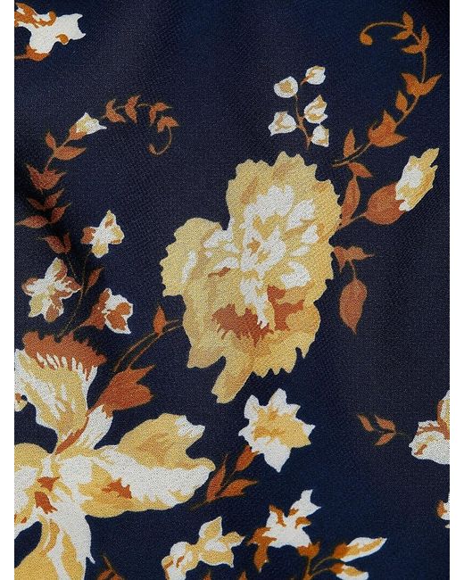 Reformation Blue Stevi Floral Mock Turtleneck Midi-Dress