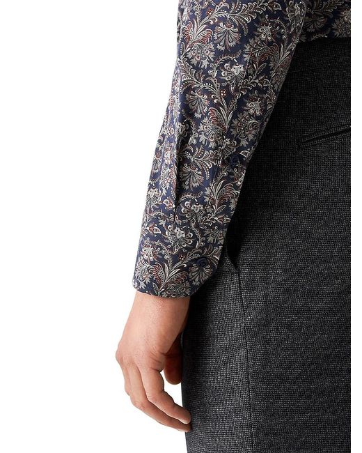 Eton of Sweden Gray Slim-Fit Paisley Dress Shirt for men