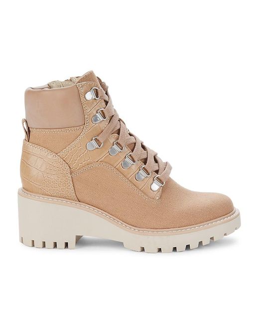 Dolce Vita Synthetic Harly Combat Boots in Natural - Lyst