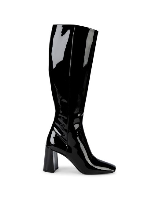 Prada Black Patent Leather Tall Boots