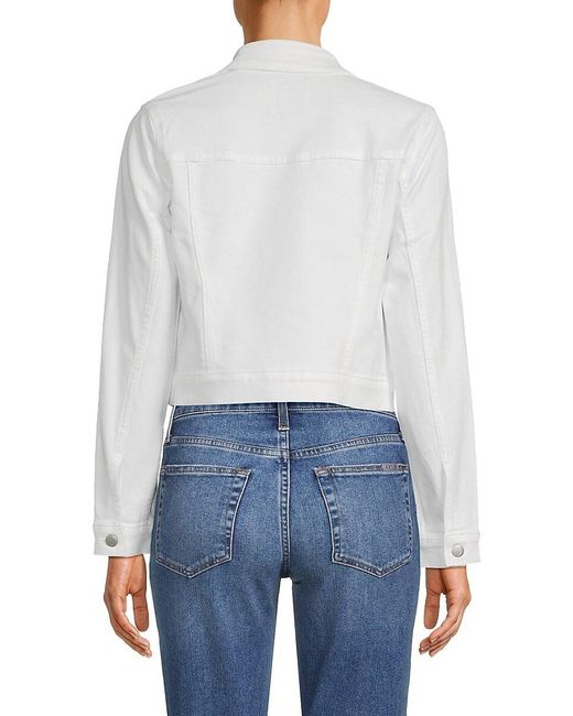 Joe's Jeans White The Spread Collar Cropped Jacket