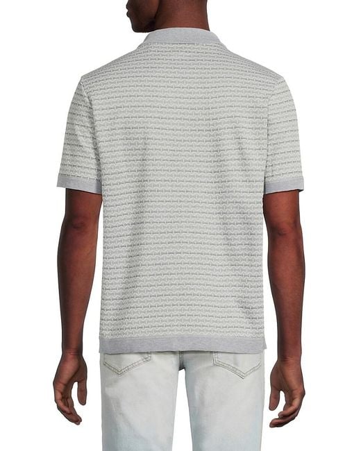 Buffalo David Bitton Gray Wrenley Textured Logo Shirt for men