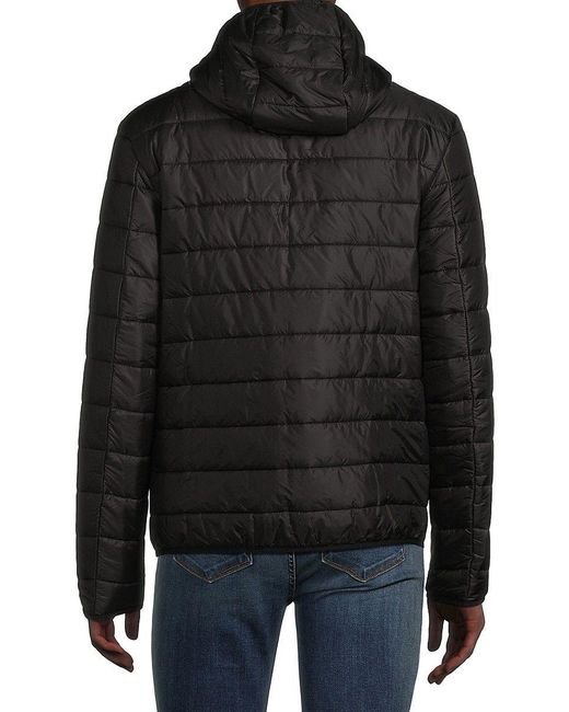 Barbour Quilted & Hooded Puffer Jacket in Black for Men | Lyst