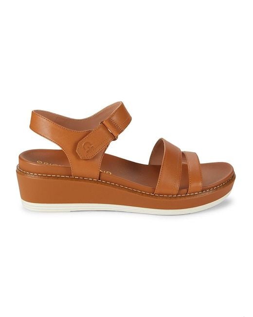 Cole Haan Brown Og Peyton Leather Sandals