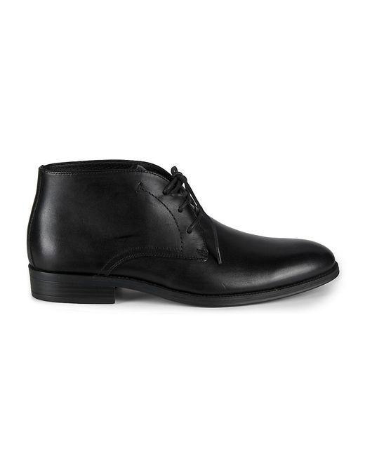 Calvin Klein Black Javin Leather Chukka Boots for men