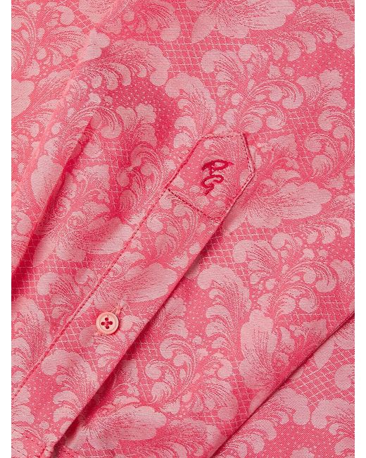 Robert Graham Pink Cotton Printed Shirt for men