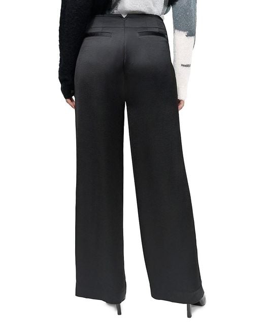 DKNY White Belted Wide Leg Pants