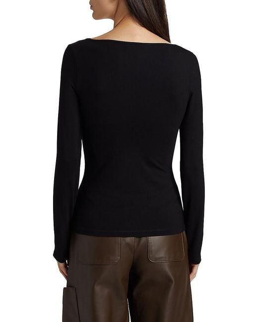 Vince Black Scoopneck T-Shirt