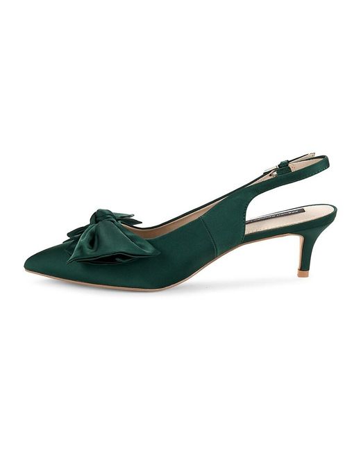 French Connection Green Quinn Bow Pumps