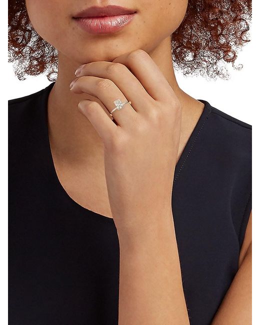 Saks Fifth Avenue White 14K & 1.25 Tcw Lab-Grown Diamond Ring