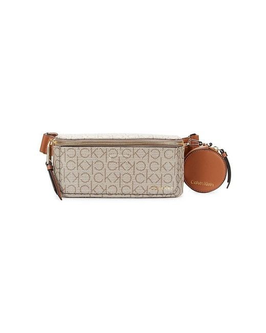 【レディース】  Millie Monogram Belt バッグ Calvin Klein Millie Monogram Belt Bag - ShopStyle