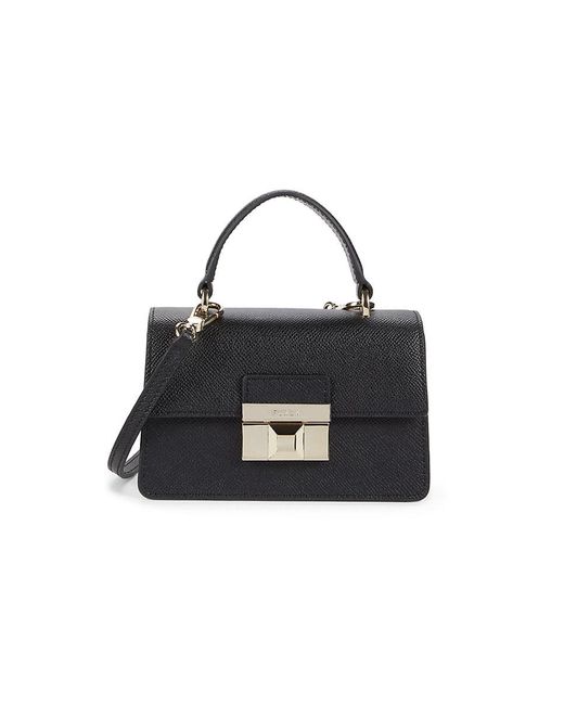 Furla Venere Micro Mini Top Handle Bag in Black | Lyst Canada