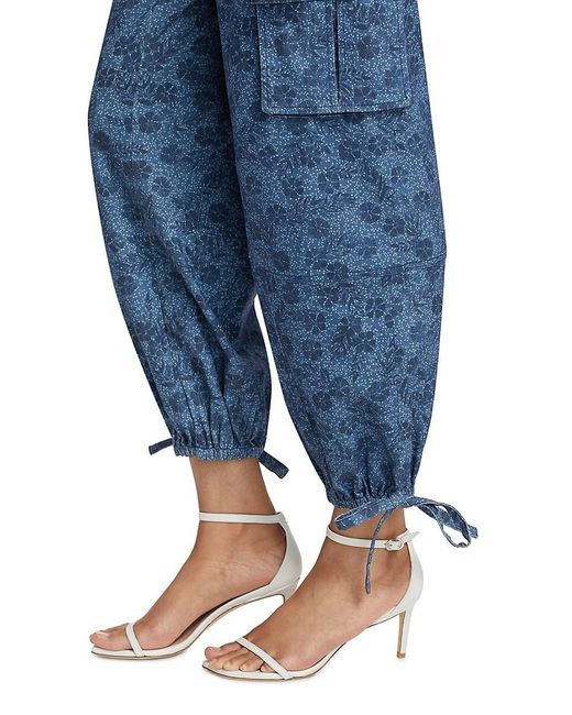Cinq À Sept Blue Zola Floral Denim Pants