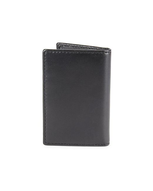 Karl Lagerfeld Black Bi Fold Leather Card Case for men